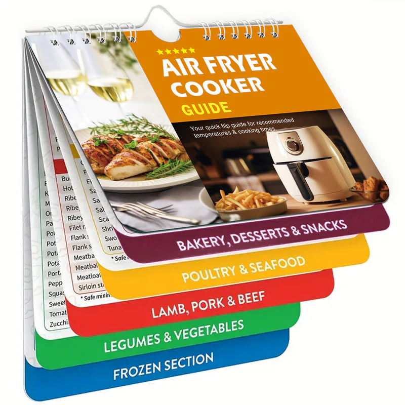 Air Fryer Cheat Sheet Magnets Cooking Guide Booklet - Image 18