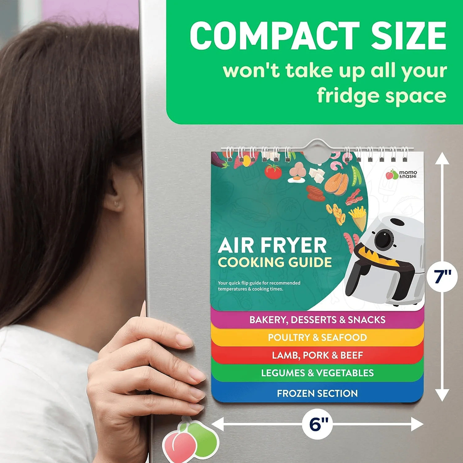 Air Fryer Cheat Sheet Magnets Cooking Guide Booklet - Image 2
