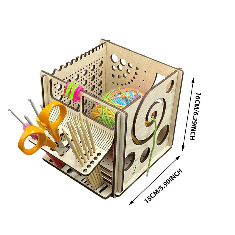 All-in-one Wooden Yarn Bowl - Multifunctional knitting tool - Image 12