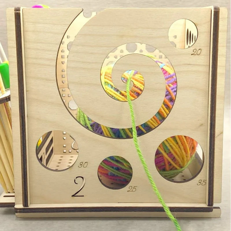 All-in-one Wooden Yarn Bowl - Multifunctional knitting tool - Image 7
