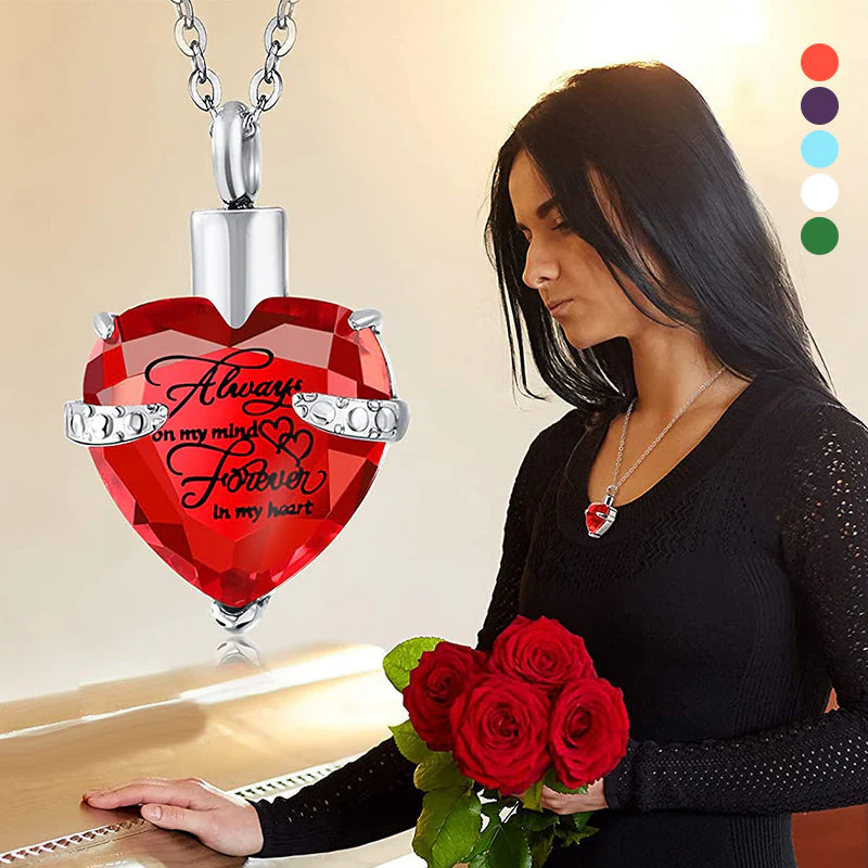 Always on My Mind Forever in My Heart-Urn Necklace - Image 2