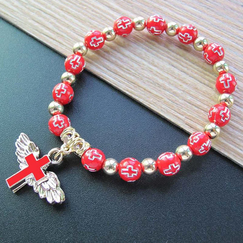 Angel Wing Cross Bracelet - Image 13