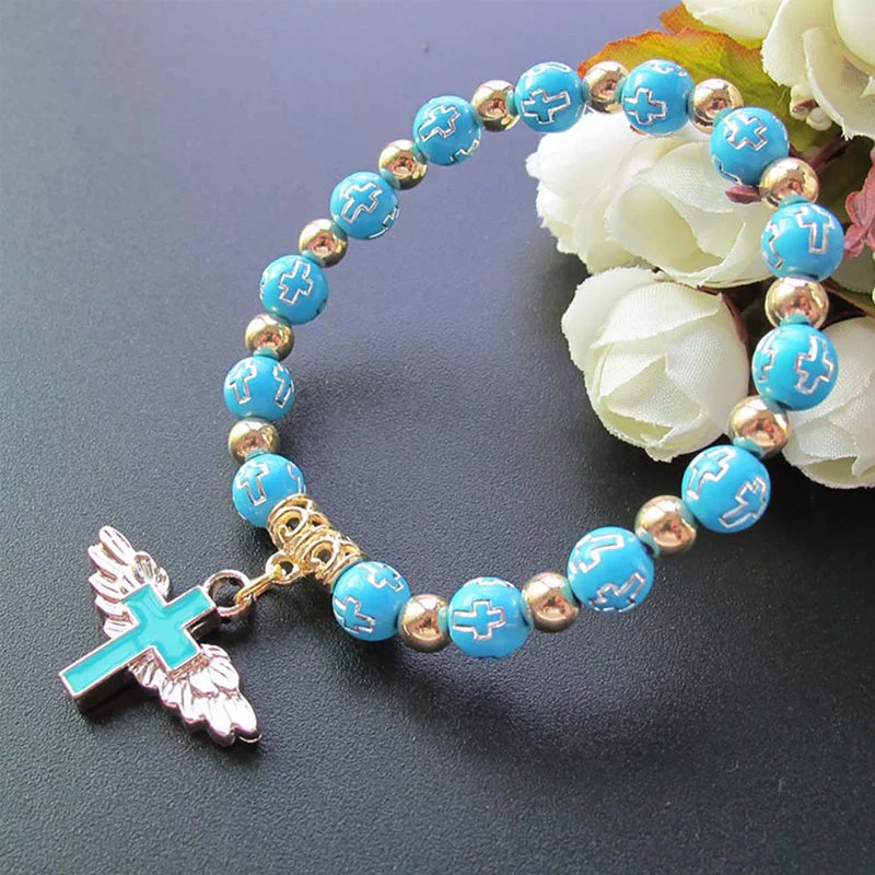 Angel Wing Cross Bracelet - Image 14