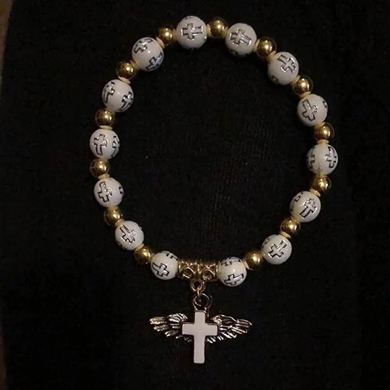 Angel Wing Cross Bracelet - Image 6