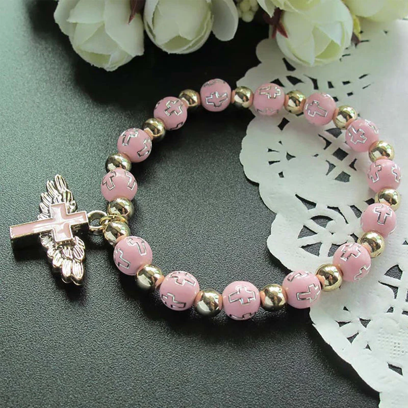 Angel Wing Cross Bracelet - Image 7