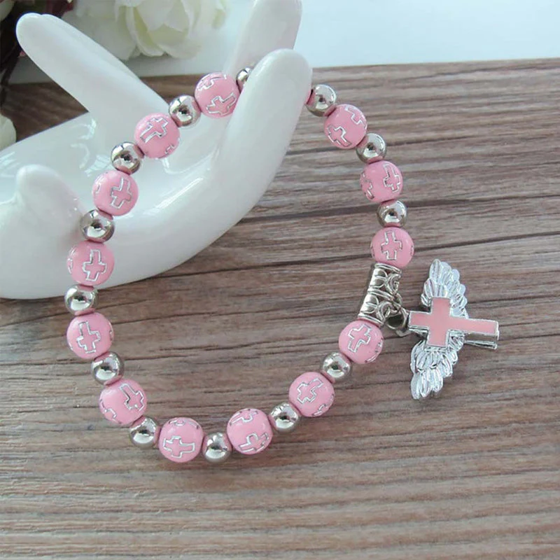 Angel Wing Cross Bracelet - Image 8