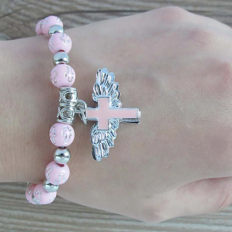 Angel Wing Cross Bracelet - Image 9