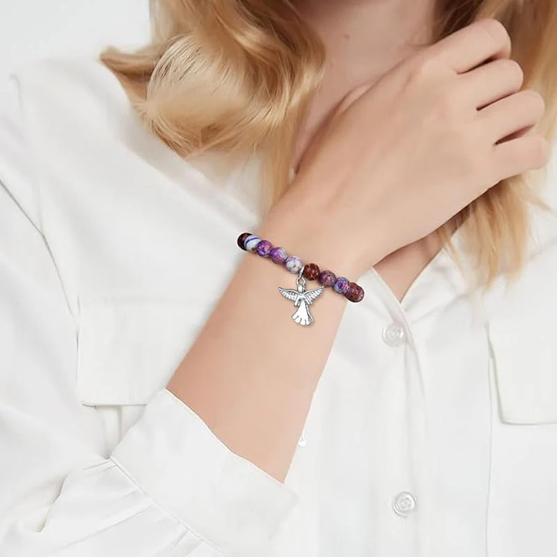 Angel Wings Healing Crystal Bracelet - Image 3