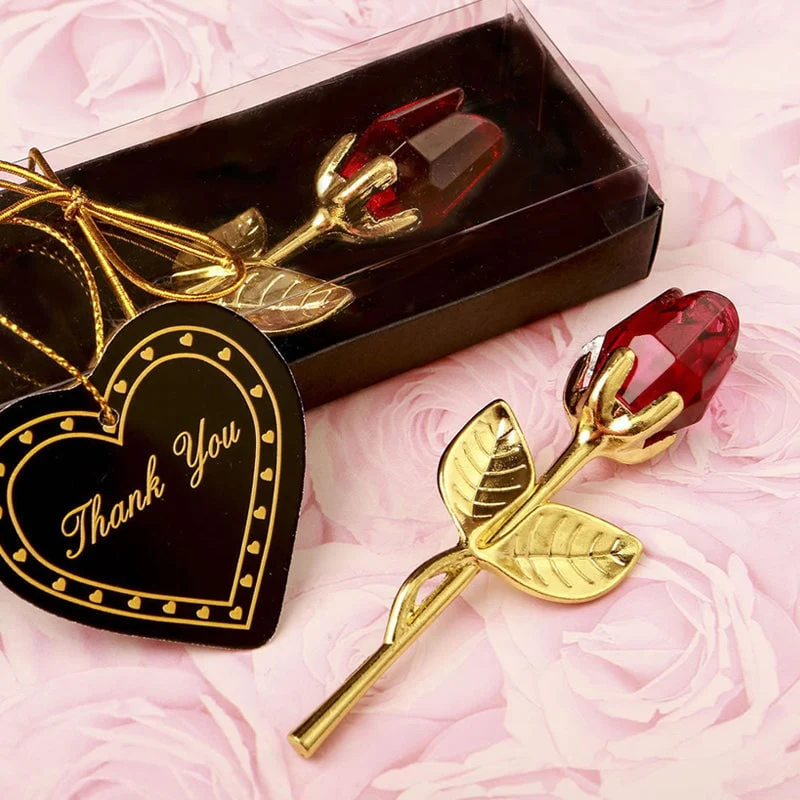 Artificial Rose Branch with Crystal Flower - Image 15