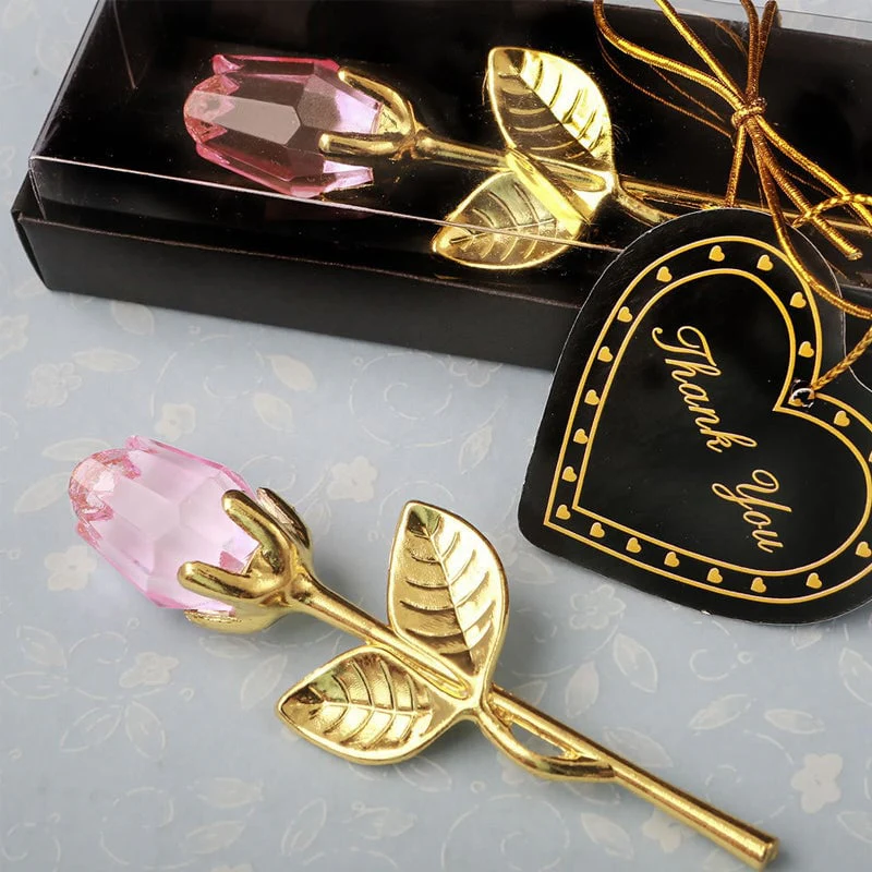 Artificial Rose Branch with Crystal Flower - Image 3