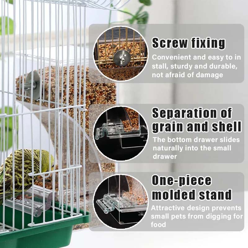 Automatic No-Spill Transparent Bird Feeder - Image 4