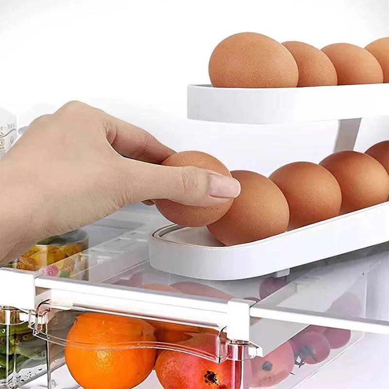Automatic Scrolling Egg Rack Holder Storage Box - Image 11