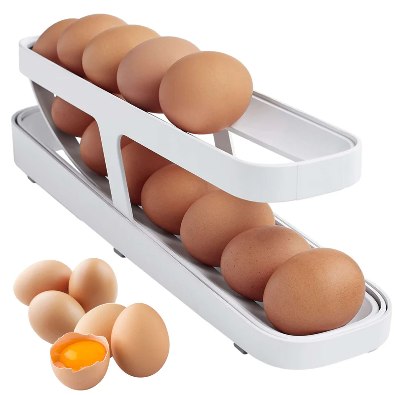 Automatic Scrolling Egg Rack Holder Storage Box - Image 2