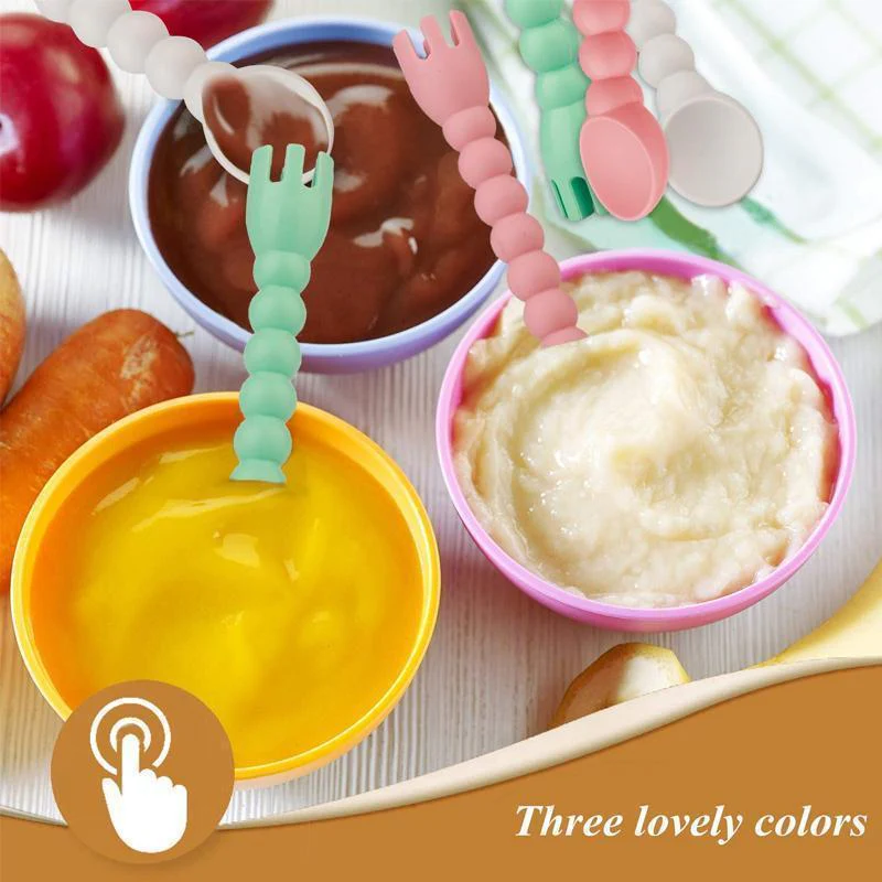 Baby Feeding Set Spoon and Fork( Set Of 3 ) - Image 4