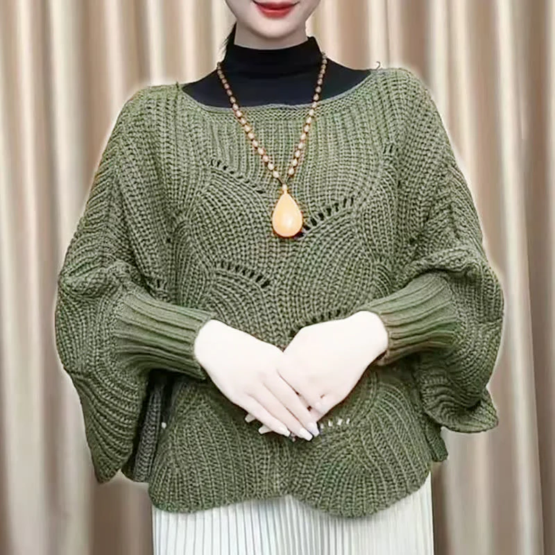 Bat Sleeve Knitting Shawl - Image 3