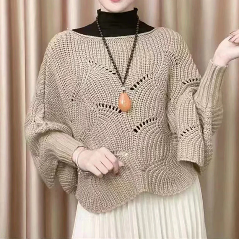 Bat Sleeve Knitting Shawl - Image 9