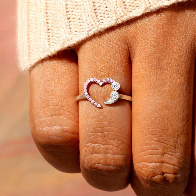 Be You Bravely Semicolon Ring - Image 3