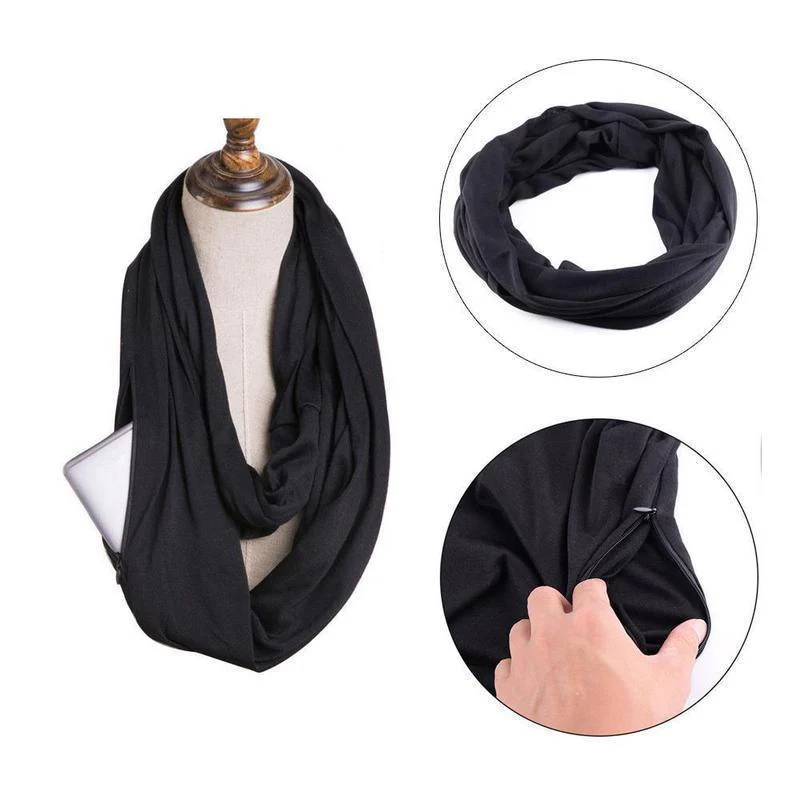 Bequee Winter Scarf With Zipped Pocket - Image 3