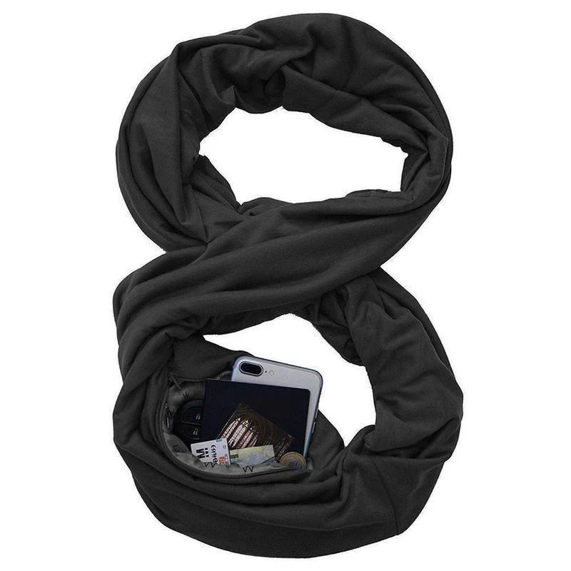 Bequee Winter Scarf With Zipped Pocket - Image 4