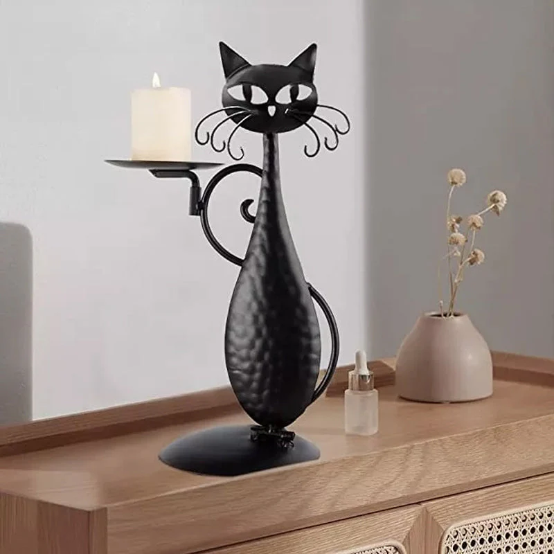 Black Cat Candle Holder - Image 10