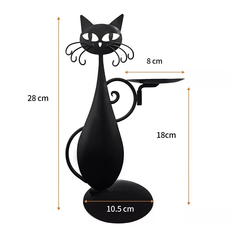 Black Cat Candle Holder - Image 13