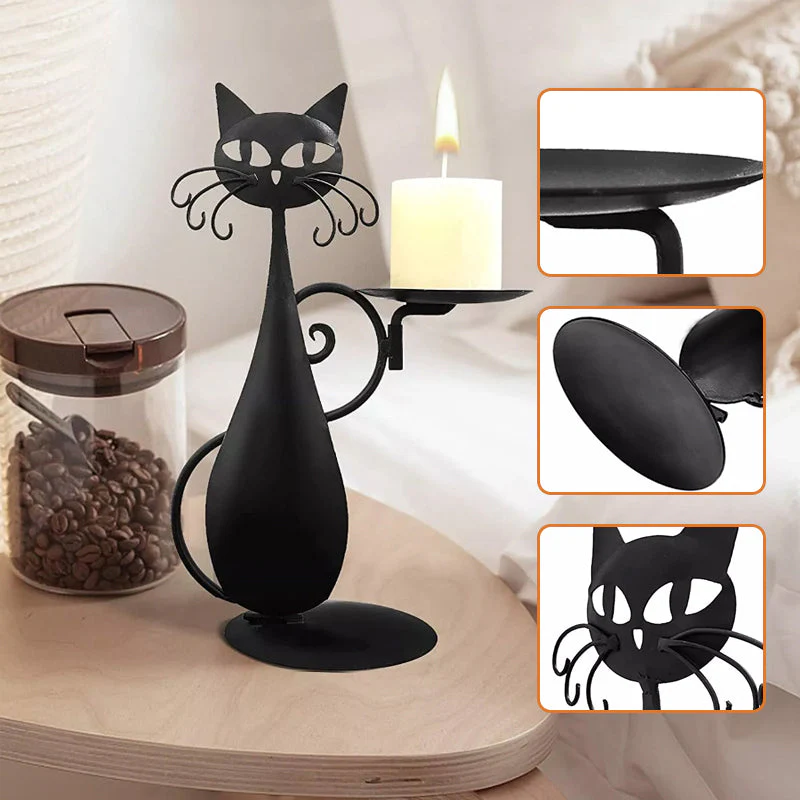 Black Cat Candle Holder - Image 2