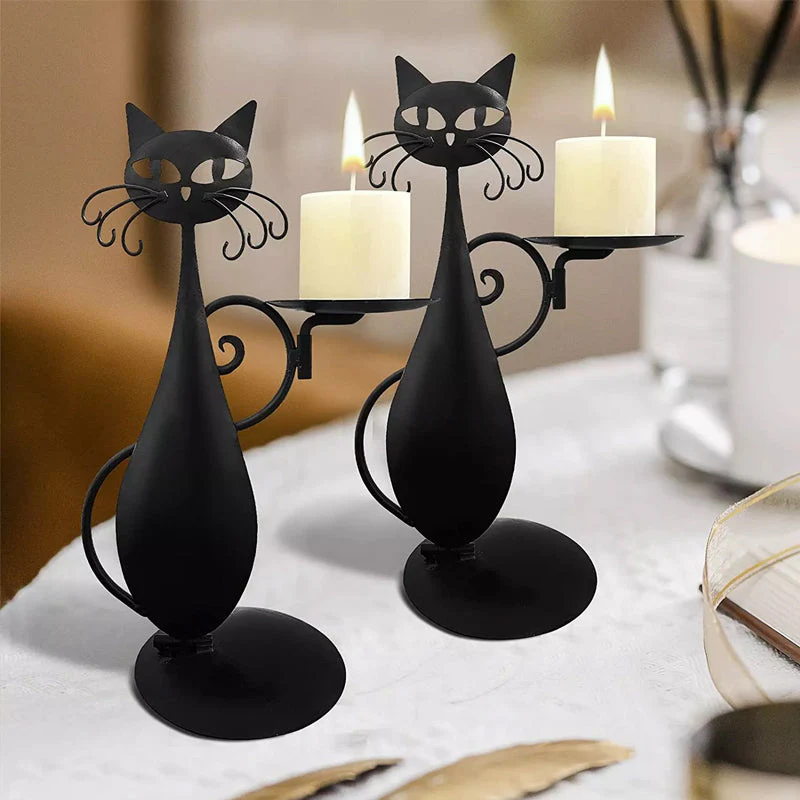 Black Cat Candle Holder - Image 3