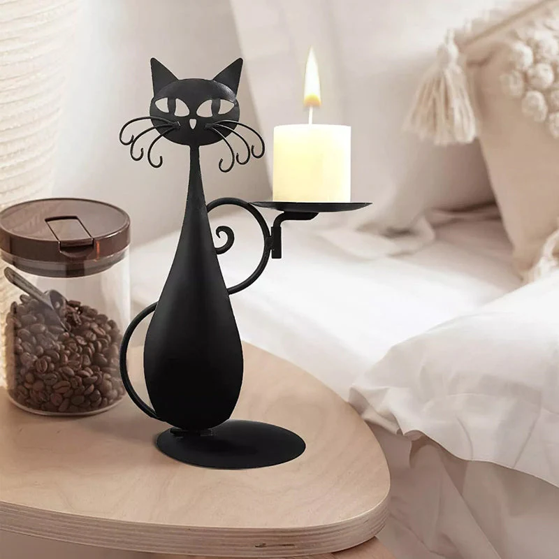 Black Cat Candle Holder - Image 4