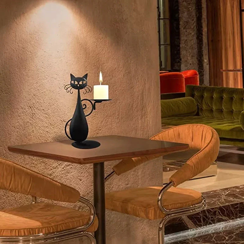 Black Cat Candle Holder - Image 9