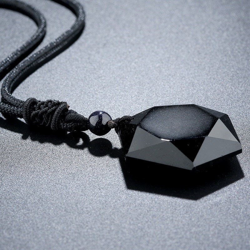 Black Obsidian Pendant Necklace - Image 3