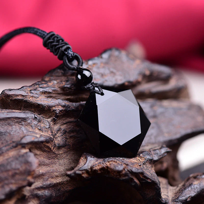 Black Obsidian Pendant Necklace - Image 4