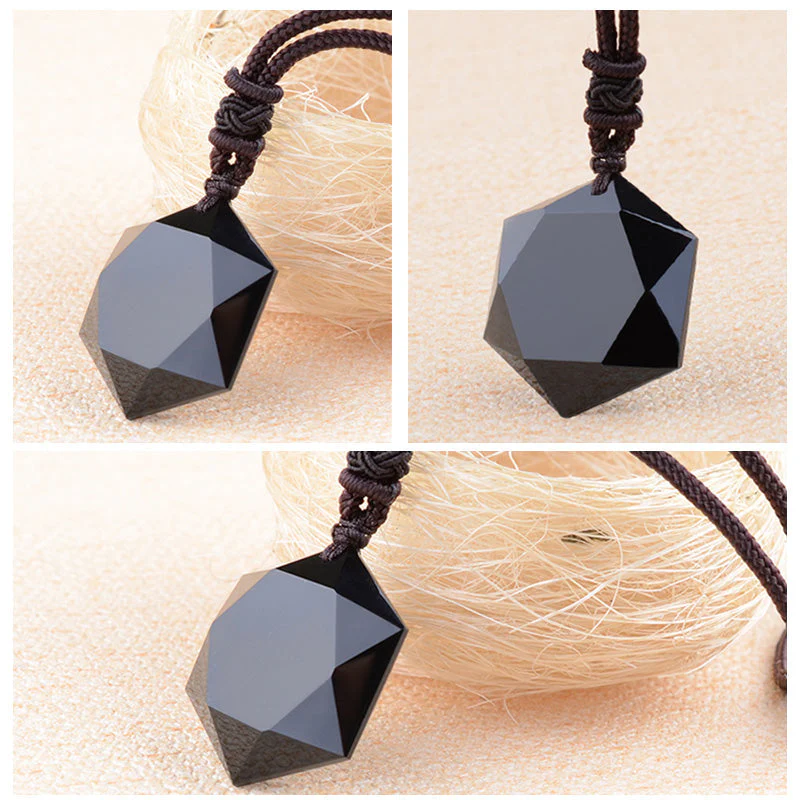 Black Obsidian Pendant Necklace - Image 5