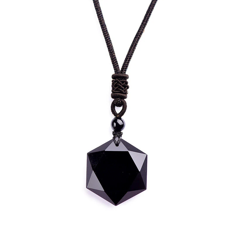 Black Obsidian Pendant Necklace - Image 7