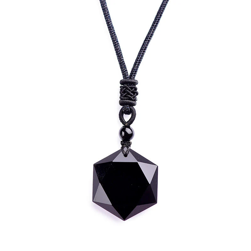 Black Obsidian Pendant Necklace - Image 8