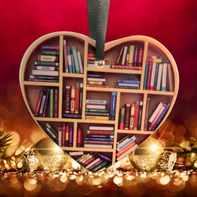 Book Lovers Heart Ornament - Image 3