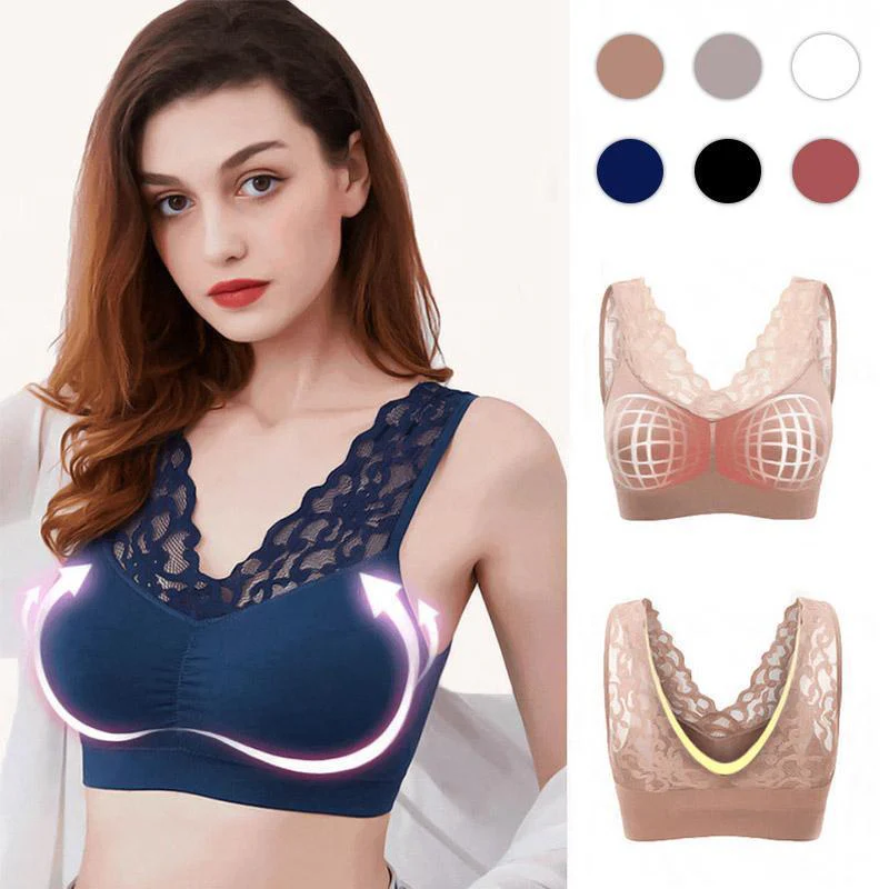 Breathable Sports Push Up Lace Bra - Image 3
