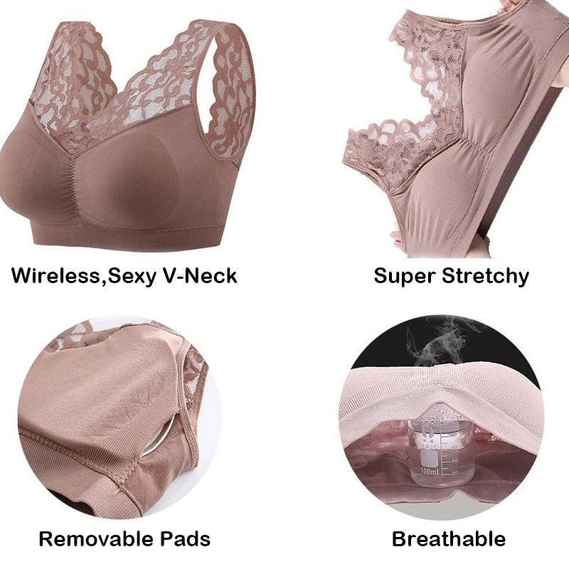 Breathable Sports Push Up Lace Bra - Image 7