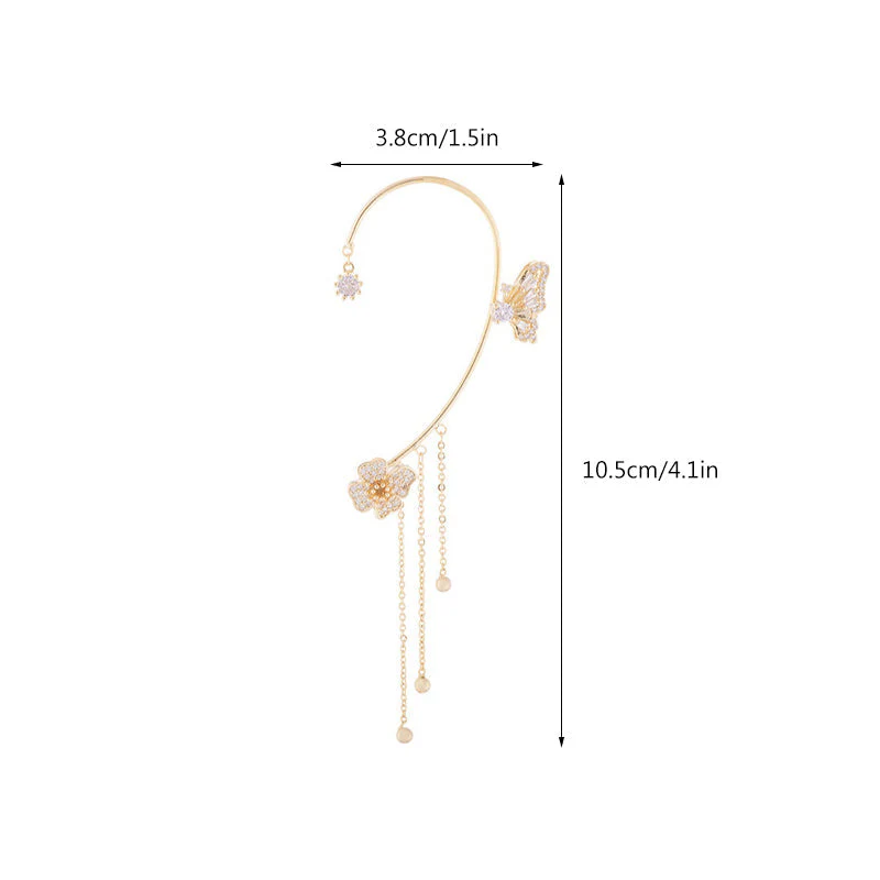 Butterfly Tassel Style Zircon Earrings - Image 14