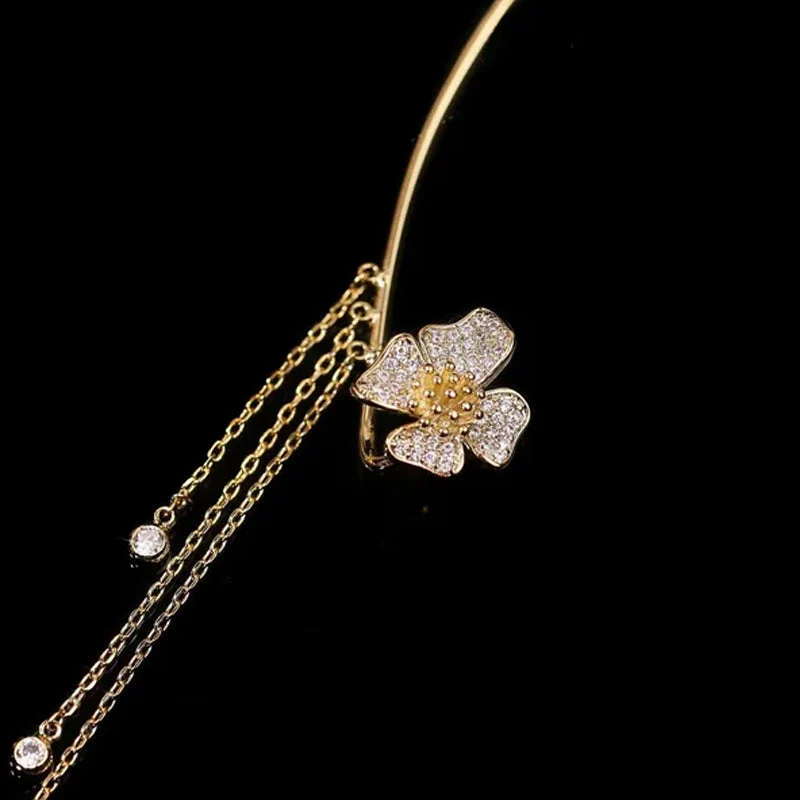 Butterfly Tassel Style Zircon Earrings - Image 5