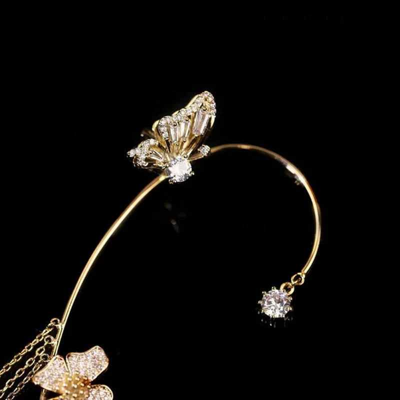 Butterfly Tassel Style Zircon Earrings - Image 6