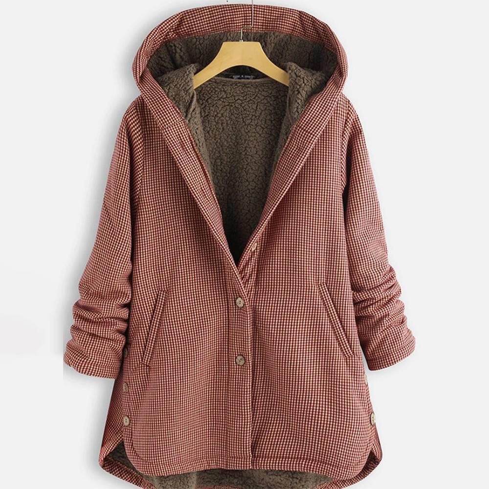 Buttoned Hoodie Casual Cotton-Blend Outerwear - Image 2