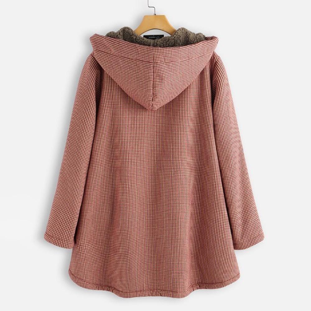 Buttoned Hoodie Casual Cotton-Blend Outerwear - Image 6