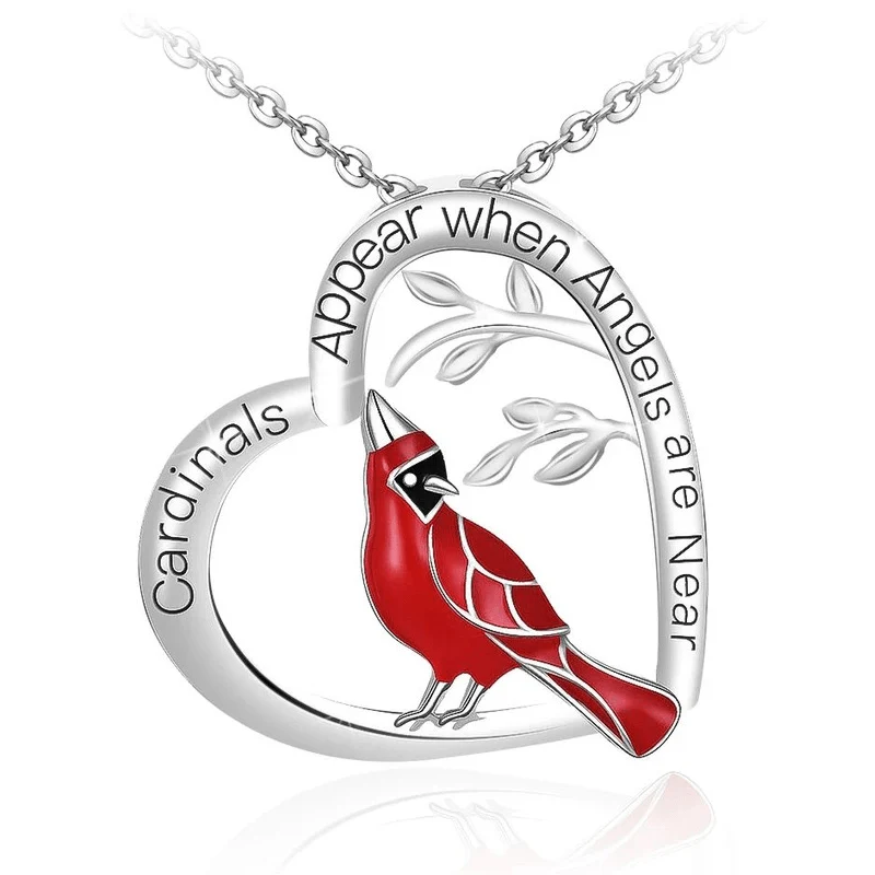 Cardinal Heart Pendant Necklace - Image 10