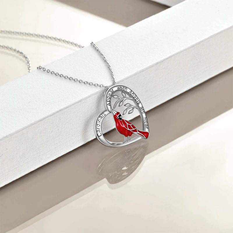 Cardinal Heart Pendant Necklace - Image 9