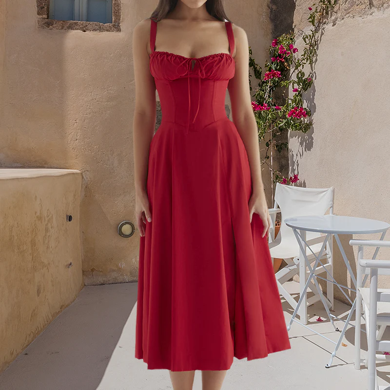Carmen Print Bustier Sundress - Image 12