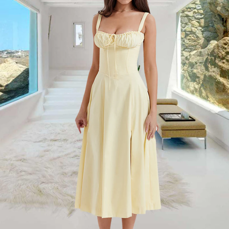 Carmen Print Bustier Sundress - Image 5