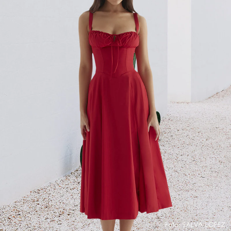 Carmen Print Bustier Sundress - Image 7