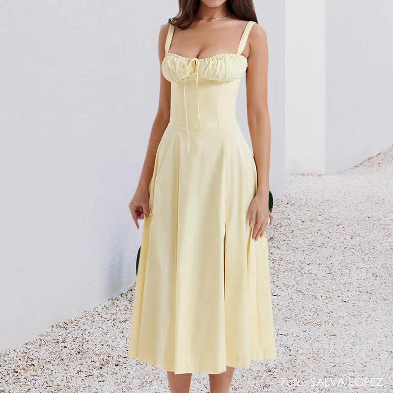 Carmen Print Bustier Sundress - Image 8