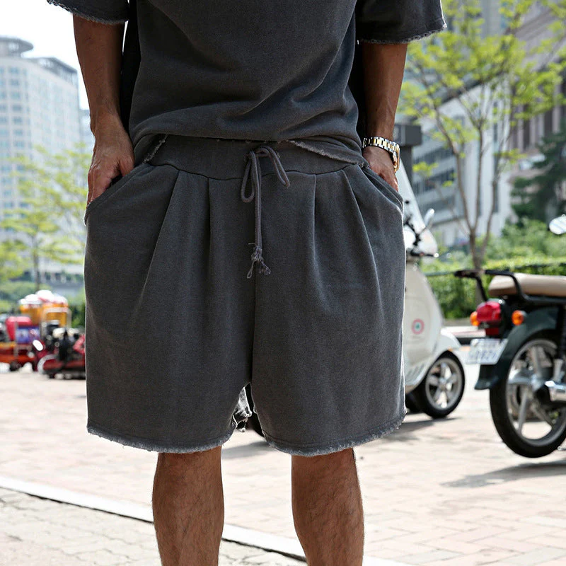 Casual Loose Fit Solid Sports Sets - Image 13