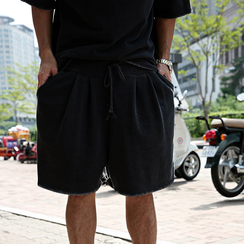 Casual Loose Fit Solid Sports Sets - Image 7